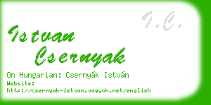 istvan csernyak business card